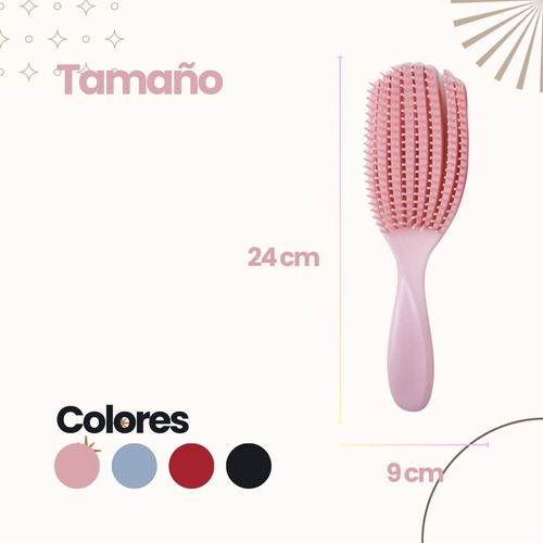 Cepillo Ajustable Desenredante Todo Tipo Cabello Húmedo Seco