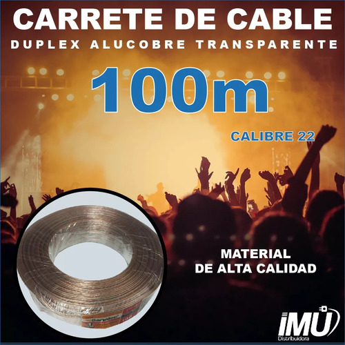 Cable Bocina Sanelec 100m Duplex Cca Cal 22 Transparent 1093