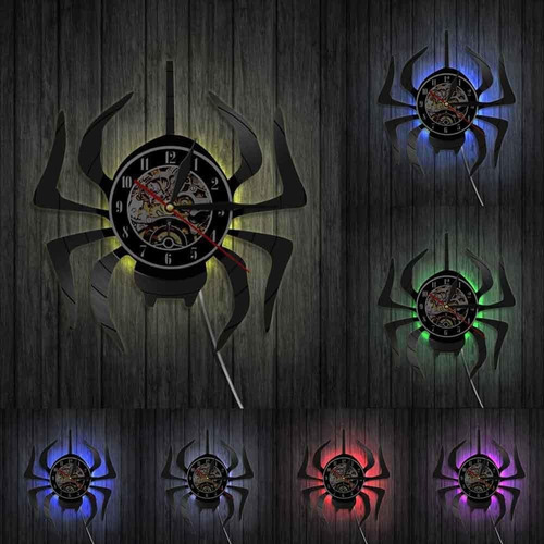 Reloj De Pared De Vinilo Con Diseño De Viuda Negra Araña Es