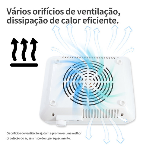 Aspirador De Pó Para Unhas Com Velocidade De Vento Ajustávelcoletor De Po De Manicurecom Lâmpada De Mesa E Com Velocidade Do Vento Ajustável 110v 220v Tensão Dupla
