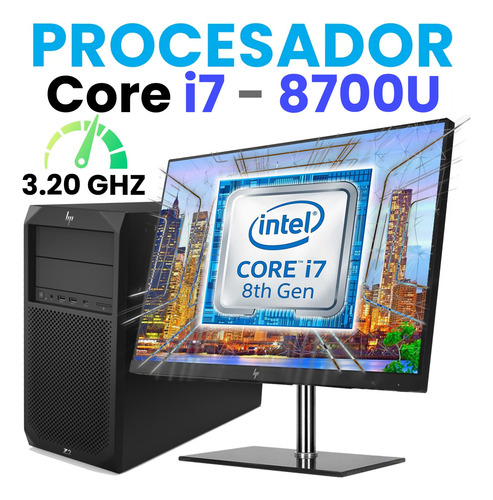 Equipo Pc Hp Z2 24 Nvidia Core I7 8th 32gb Ram 512gb Ssd (Reacondicionado)