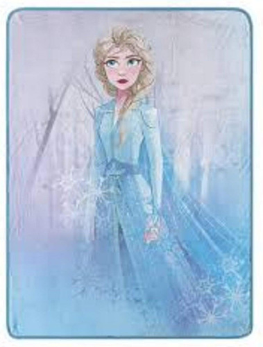 Elsa Frozen 2 Copo De Nieve Azul Manta Micro Raschel