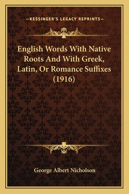 Libro English Words With Native Roots And With Greek, Lat...