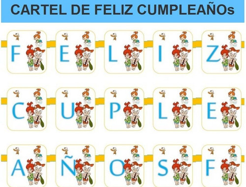 Kit Imprimible Pebles Y Bam Bam Fiesta 3x1