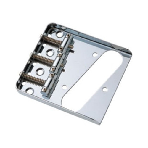 Ponte Para Guitarra Telecaster Cromada Com 3 Saddles Dolphin