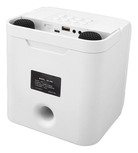Altavoz Portátil Karaoke Machine Con Micrófono Dual De 10 W