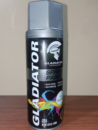 Pintura Spray Gris Plata Gladiator 