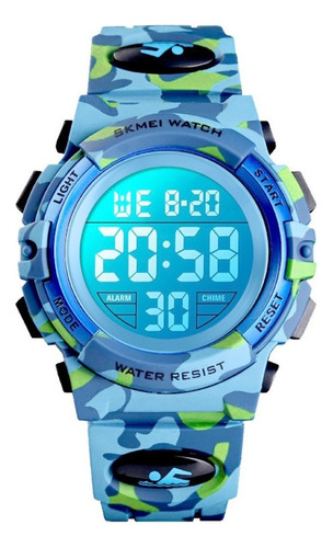 Reloj Niños Deportivo Led Contra Agua Camuflaje Militar Nado