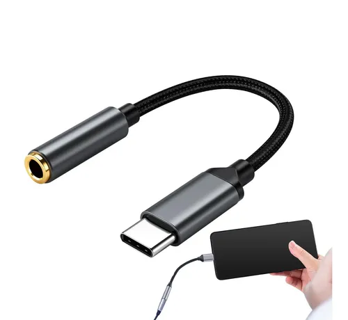 Adattatore USB C A 3.5mm Pongnas, 2 Pezzi, Con Ricarica Type-C, In ABS, Compatto E Leggero, Argento - 4