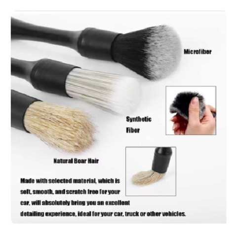Kit 5 Cepillos Para Detalles Interiores-exteriores Automóvil