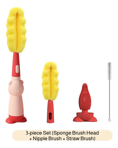 Cepillo De Limpieza Portátil Para Bebés, 3 En 1, De Silicona