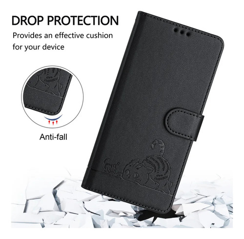 Funda Tipo Cartera Con Estampado De Gato Para M32 4g/m22