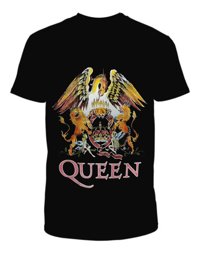 Camiseta Hombre Logo Banda Queen Rock