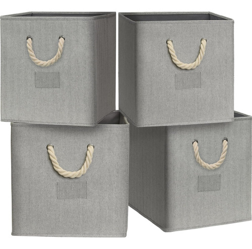 Simple Houseware Paquete De 4 Cubos De Almacenamiento Con As