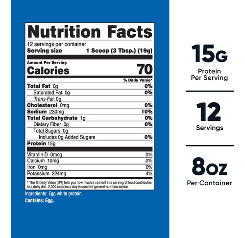 Proteína De Clara De Ovo Em Pó Nutricost 240 Ml (sem Sabor)