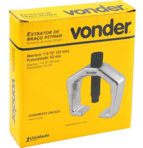 Imagem 4 de 4 de Extrator Braço Pitman 1.5/16pol Vonder Fuso 63mm Aço Carbono