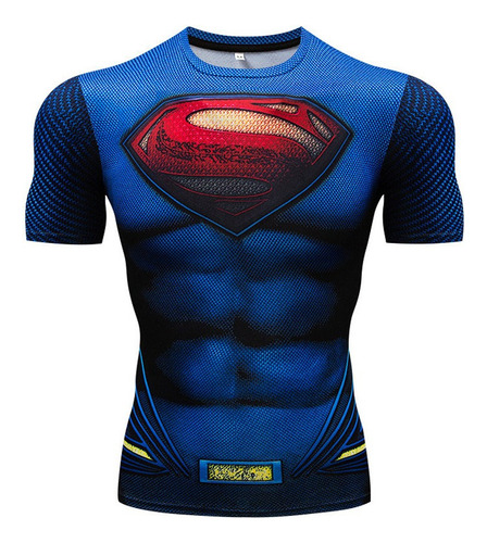 Playera De Compresión Para Hombre Supeman Impreso 3d Camise