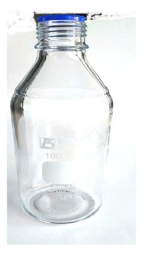 Imagen 2 de 2 de Frasco De Vidrio Borosilicato Con Tapa Rosca De Polipropilen