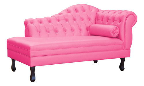 Recamier Divã Larissa Lado Esquerdo Corino Rosa Pink