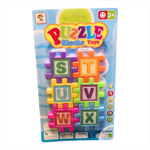 Juguete Rompecabeza Cubo Plastico Didactico Puzzle Armable Color Letras