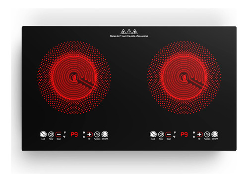 Vbgk Cocina Electrica, 110 V, 24 Pulgadas, 2 Quemadores, Est