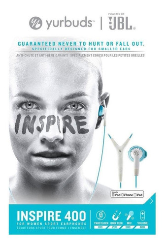 Imagem 1 de 3 de Fone Yurbuds Inspire 400 Azul