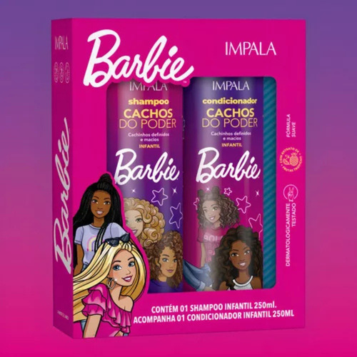 Kit Shampoo Condicionador Cachos Do Poder Barbie Kids Impala