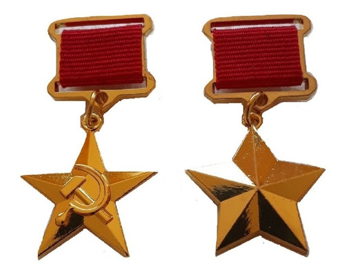 Medallas  Estrella De Oro  &  Hoz Y Martillo  Héroes Urss