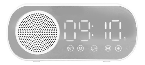 Reloj Despertador Digital Bocina Bluetooth Blanco Hifi Fm