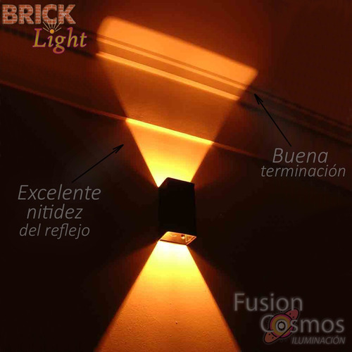 Aplique Pared Interior Kit X3 Lampara Efecto Superbrillante Luz Difusa Difusor Interno Bidireccional Hierro Resistente