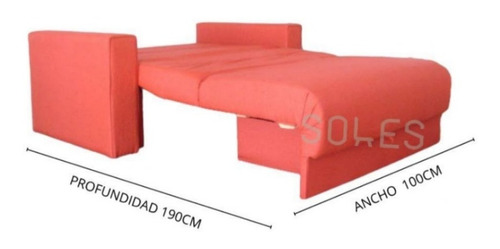 Sillon 2 Cuerpos Sofa Cama Pana Porche/cuerotex + Envio