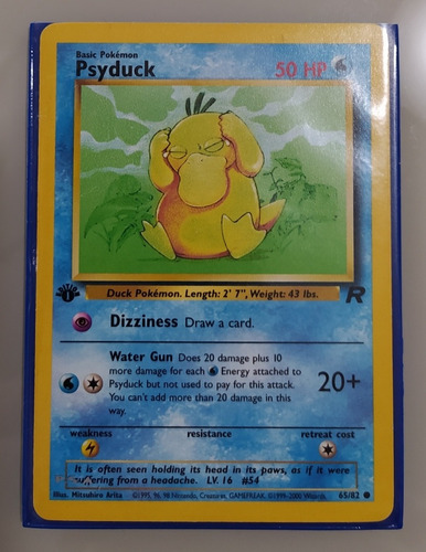 Card Psyduck 65/82 Pokemon Rara (Usado)