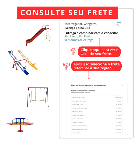 Gangorra, Balanço, Escada Horizontal E Gira Gira Playground