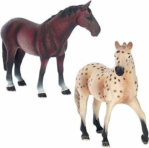 Colecciones De Clase Appaloosa Y Bay Horse Animal Figura 5 P