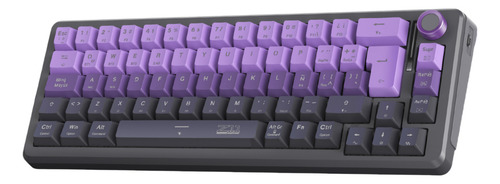 TERPORT Z11-E226 Gasket Teclado Mecánico Inalámbrico 65% Win&Mac, Teclado Gamer Español Con Acolchado de 5 Capas, Bluetooth/2.4GHz/Cableado, Luces RGB, Programable, 69 Teclas Full AntiGhosting Hotswap