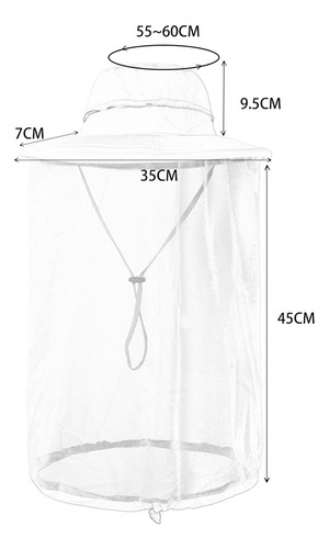 Mosquito Antisombrero Unisex Jungl Bucket Para Exteriores Y