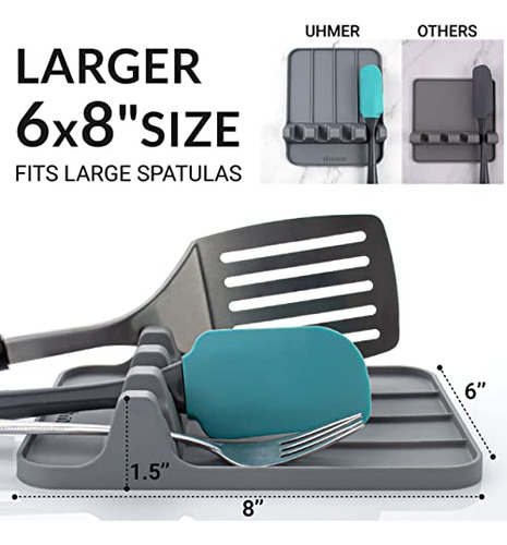 Soporte Para Utensilios De Silicona Con Almohadilla De Goteo
