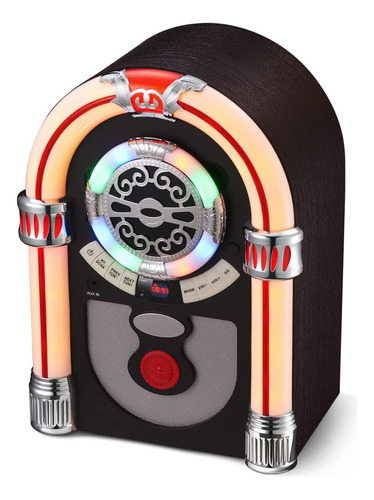 Ueme Retro Jukebox De Sobremesa Con Bluetooth, Radio Fm, ...