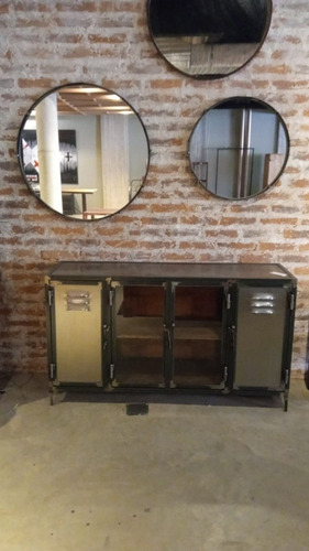 Imagen 6 de 10 de Mueble De Chapa Estilo Industrial Aparador Vajillero