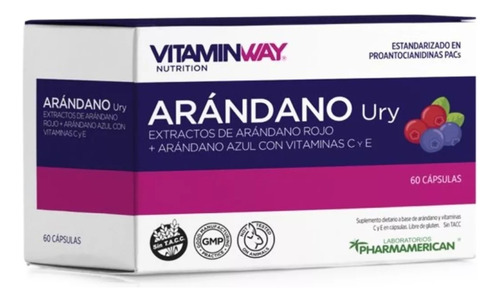 Suplemento Dietario Arándano Ury X 60 Cápsulas Vitamin Way