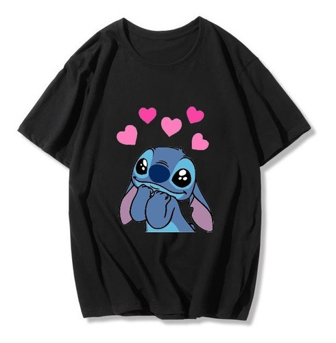 Camiseta Feminina Lilo & Stitch Stitch E Angel Camiseta 