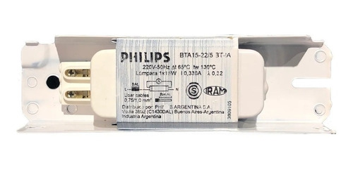 Balasto Mecánico  Philips P Tubos T8 15 Por E631 Loc 