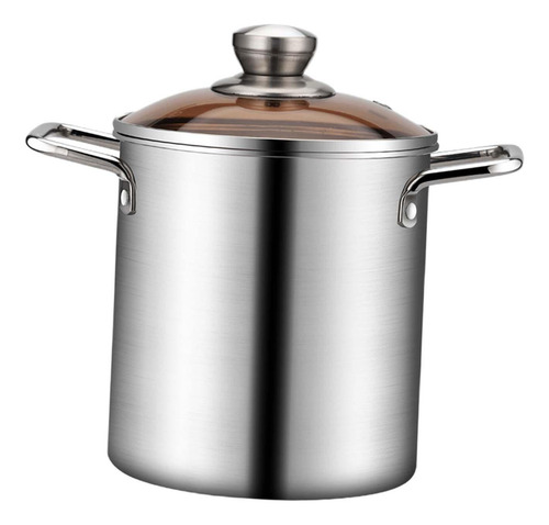 Olla Freidora Pequeña De Acero Inoxidable, Olla Con Tapa