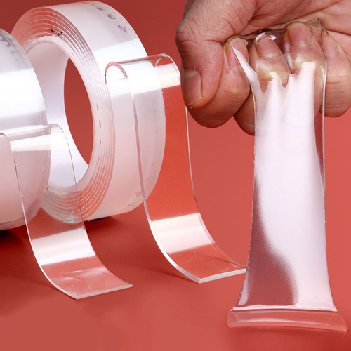 Cinta Transparente Doble Cara, Adhesivo Extra Fuerte Nano