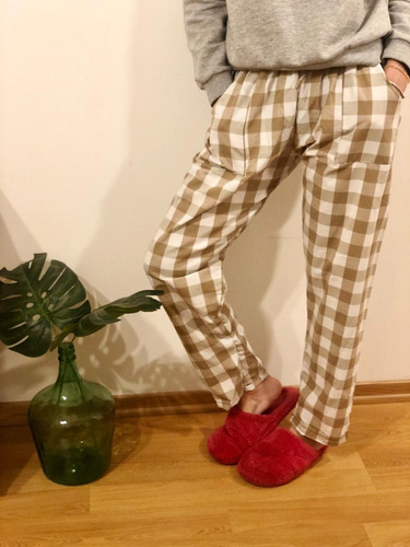 Pantalón Algodón Pijama Comodo Cuadrille Cuadros Escoces