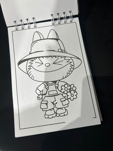 Livro De Colorir Labubu 100 Folhas Caderno De Colorir Azul