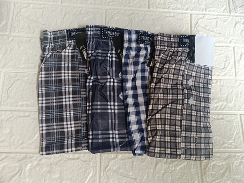 Pack X2 Bóxer Tela Ropa Interior Pierna Larga Surtidos 4xl( 40 Sin Estirar)