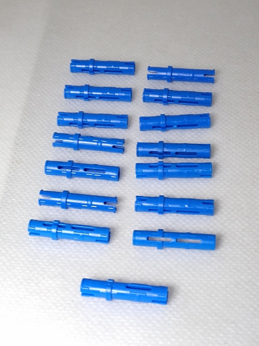Lego Technic Repuestos 15 Conector Pins Largos Azules # 6558 (Usado)
