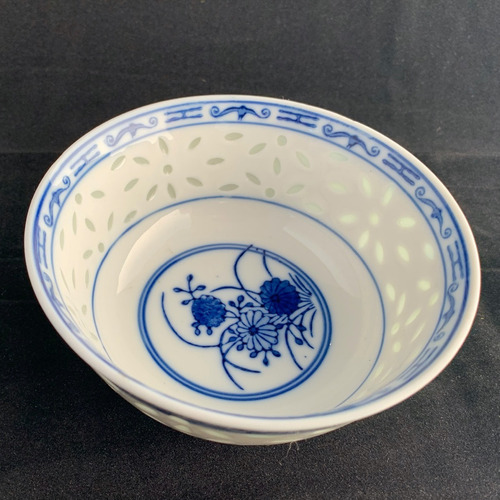 Bowl Porcelana 12cm Postre Base Tallado Pintado Cocina Picad (Usado)