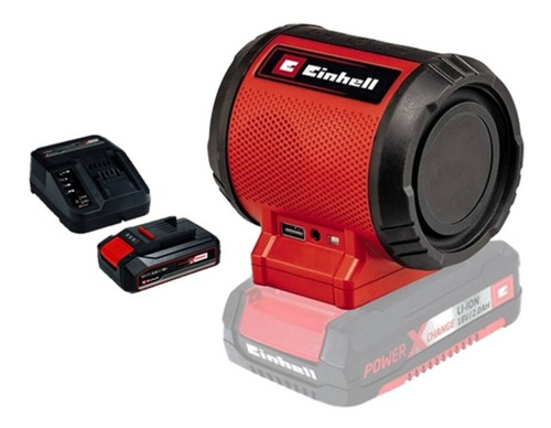 Parlante Inalambrico Cargador Usb Einhell Te Sr 18 Li Bt